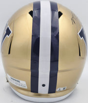 Michael Penix Jr. Autographed Washington Huskies Gold Full Size Speed Replica Helmet Beckett BAS Witness Stock #242565