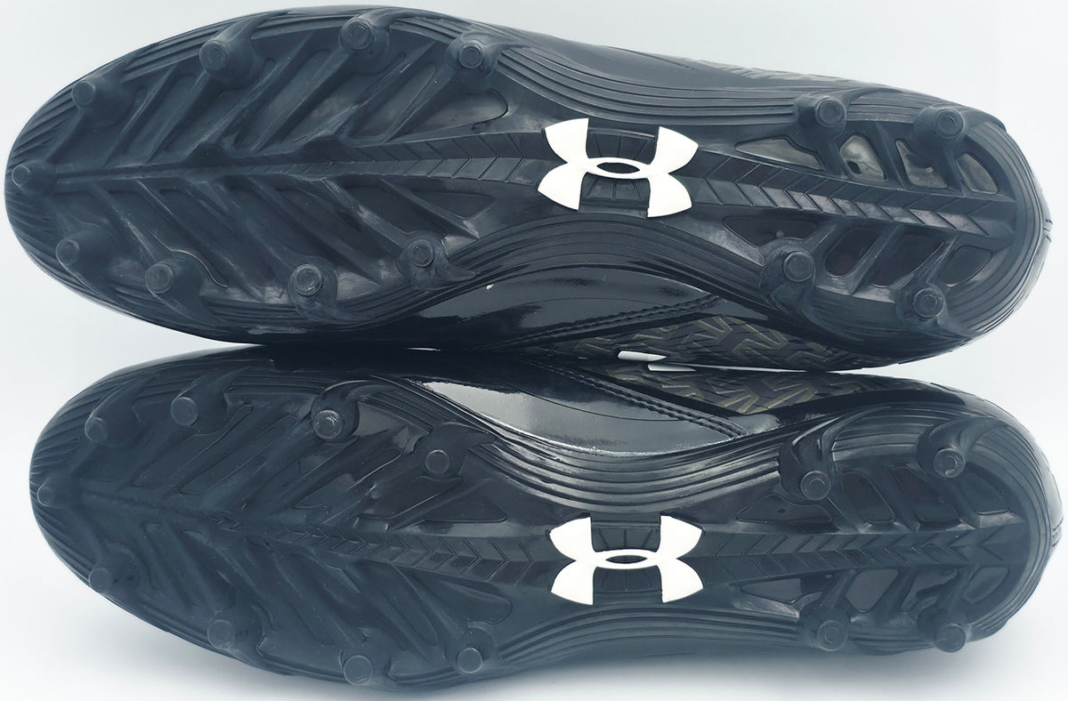 Ernest Jones IV Autographed Pair of Black Under Armour Cleats Seattle Seahawks Size 10.5 MCS Holo Stock #242563