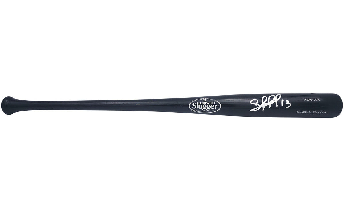 Salvador Perez Autographed Black Louisville Slugger Pro Stock Baseball Bat Kansas City Royals Beckett BAS Witness Stock #241628