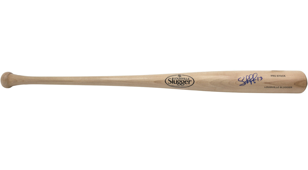 Salvador Perez Autographed Blonde Louisville Slugger Pro Stock Baseball Bat Kansas City Royals Beckett BAS Witness Stock #241629
