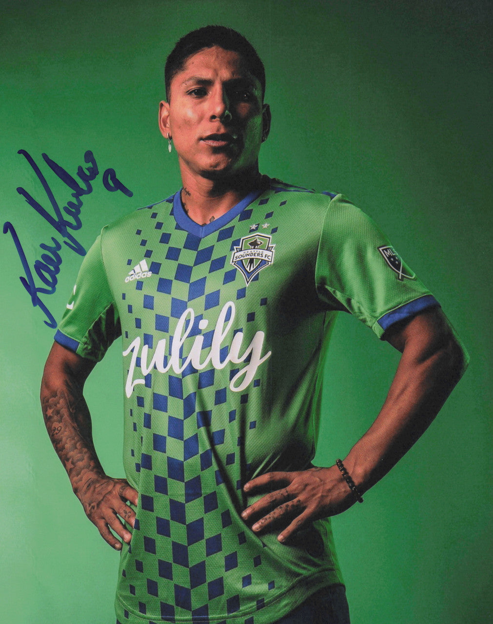 Raul Ruidiaz Autographed 8x10 Photo Seattle Sounders SKU #244078