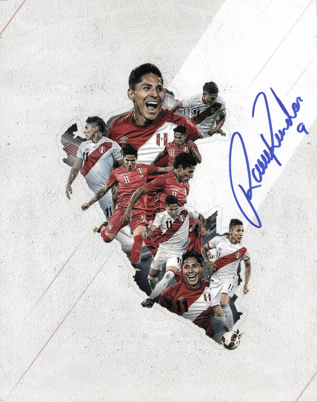 Raul Ruidiaz Autographed 8x10 Photo Peru National Football Team SKU #244095