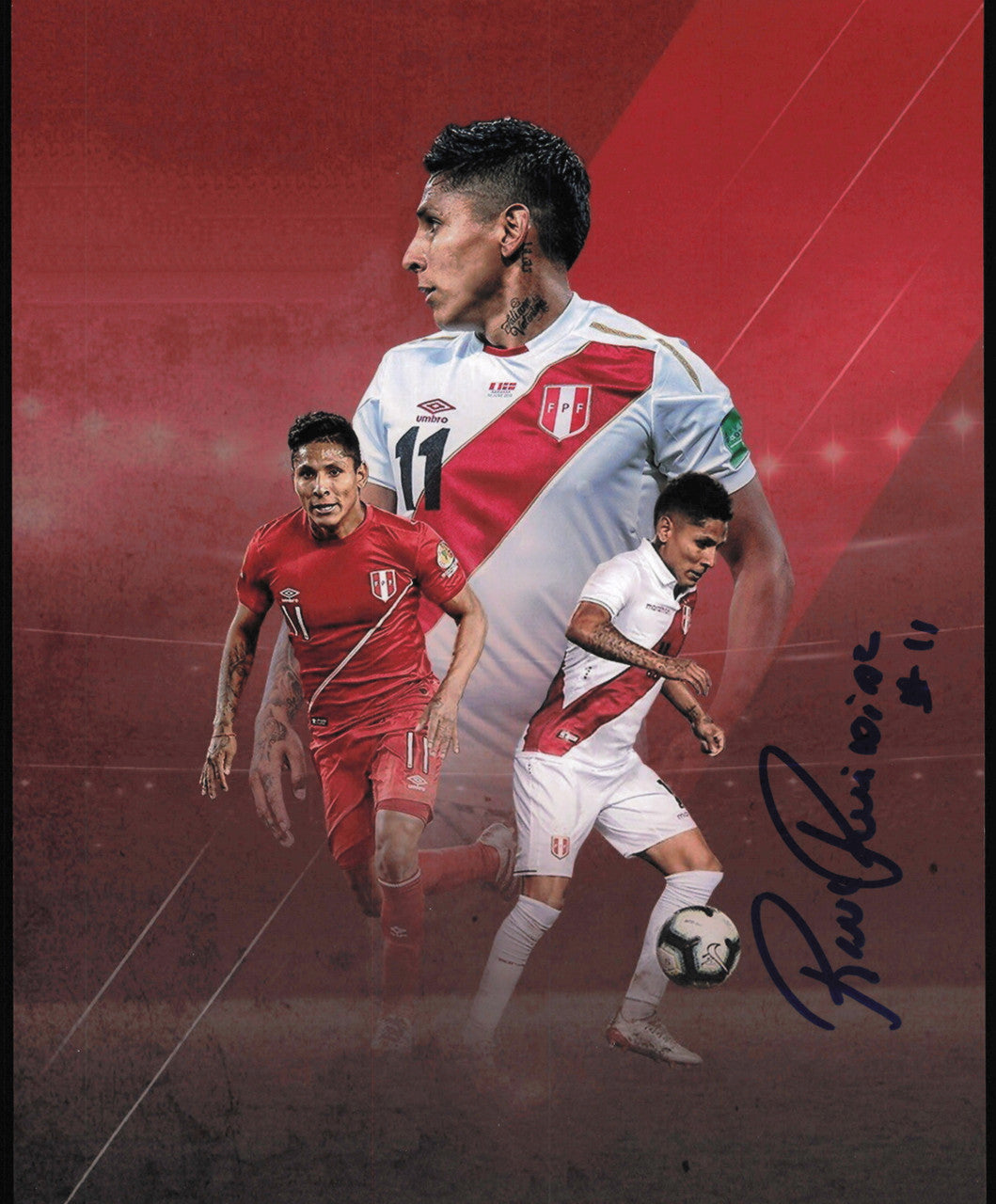 Raul Ruidiaz Autographed 8x10 Photo Peru National Football Team SKU #244098
