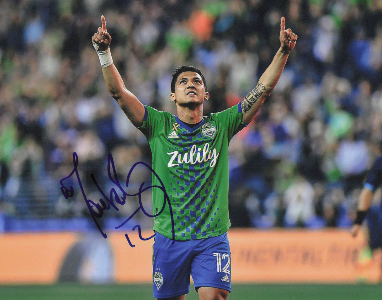 Fredy Montero Autographed 8x10 Photo Seattle Sounders SKU #244145
