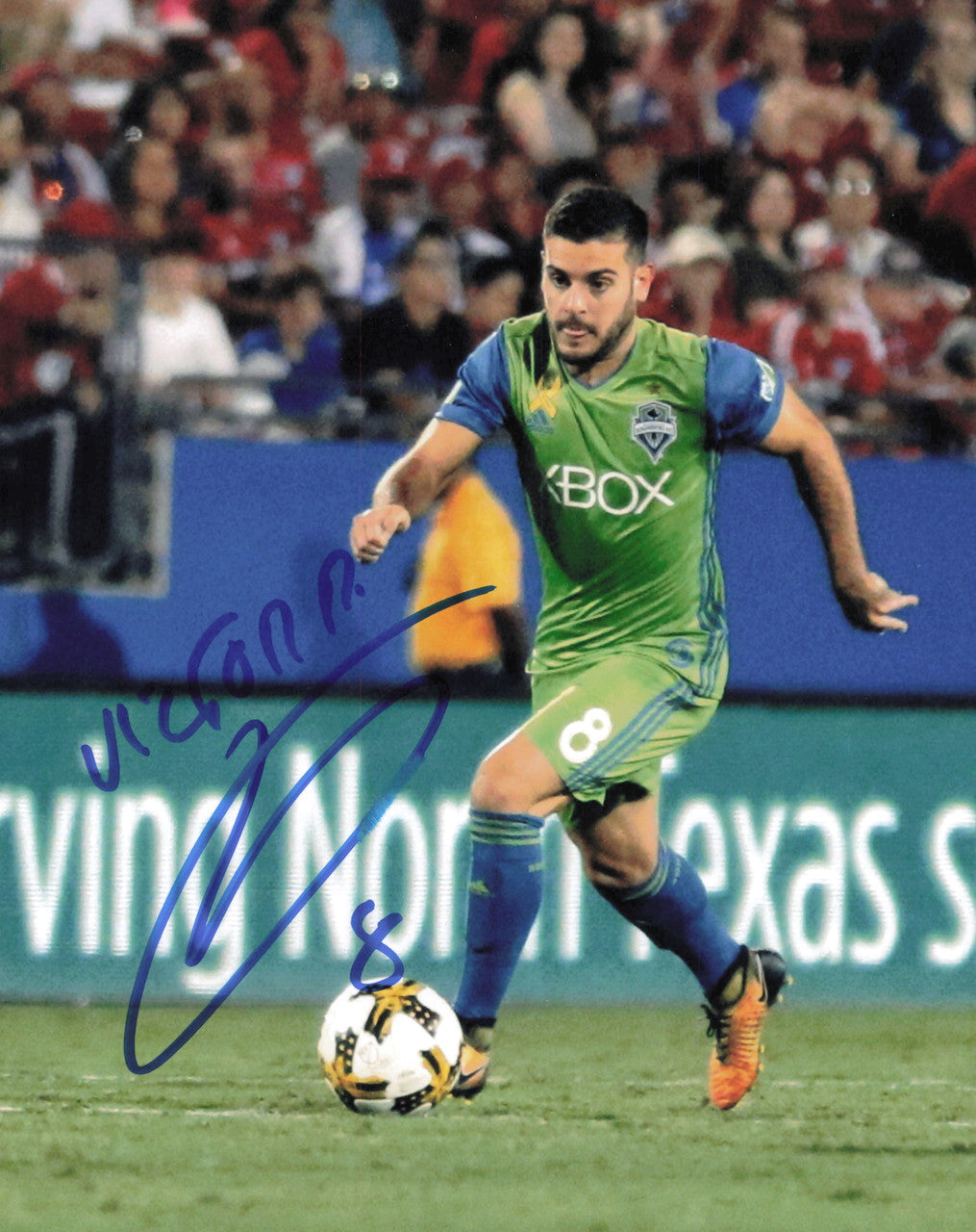 Victor Rodriguez Autographed 8x10 Photo Seattle Sounders SKU #244170