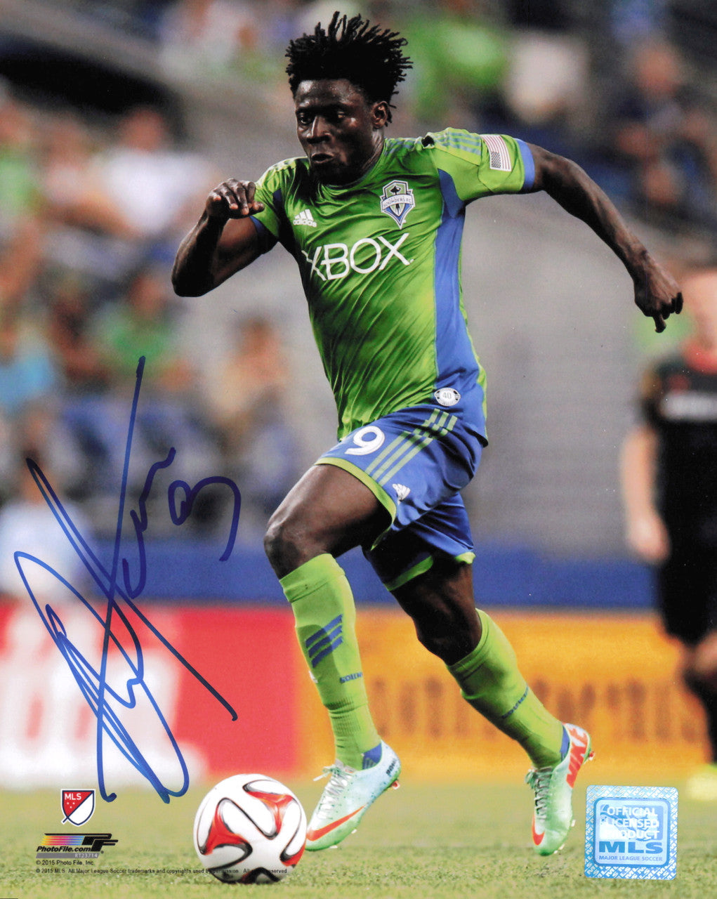 Obafemi Martins Autographed 8x10 Photo Seattle Sounders SKU #244206