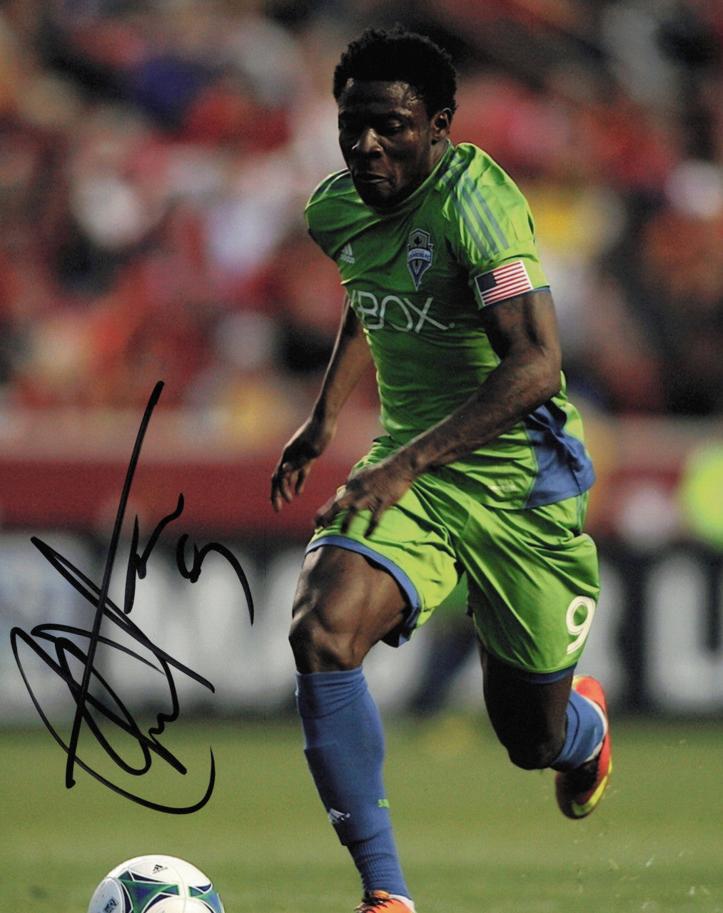 Obafemi Martins Autographed 8x10 Photo Seattle Sounders SKU #244207