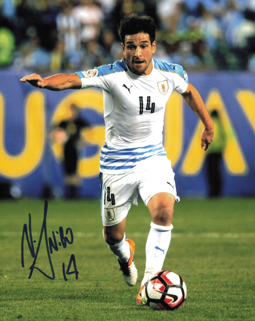 Nicolas Nico Lodeiro Autographed 8x10 Photo Uruguay National Football Team SKU #244350