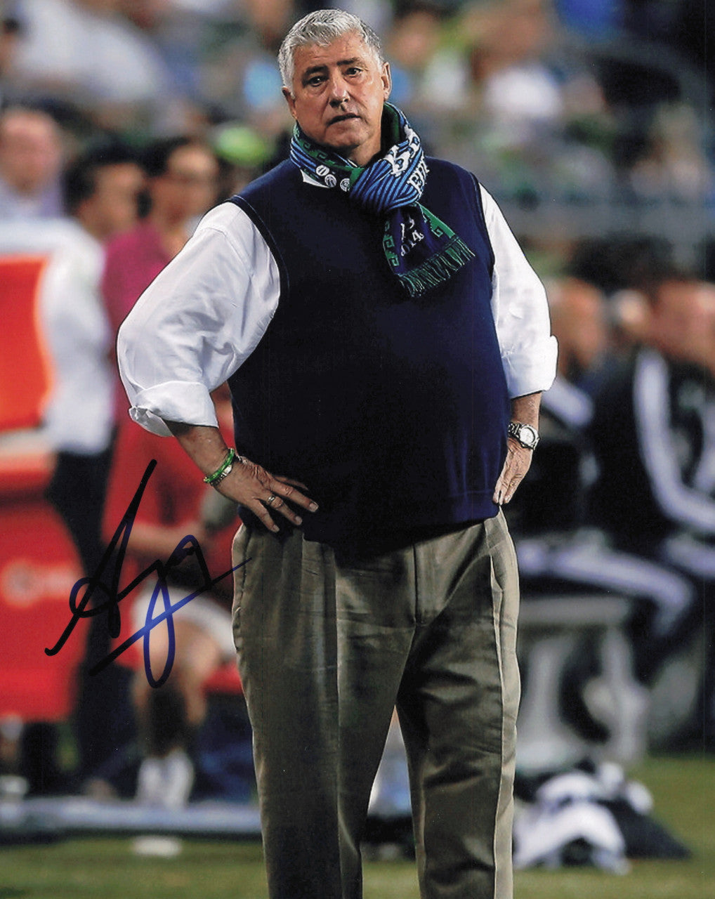 Sigi Schmid Autographed 8x10 Photo Seattle Sounders SKU #244384