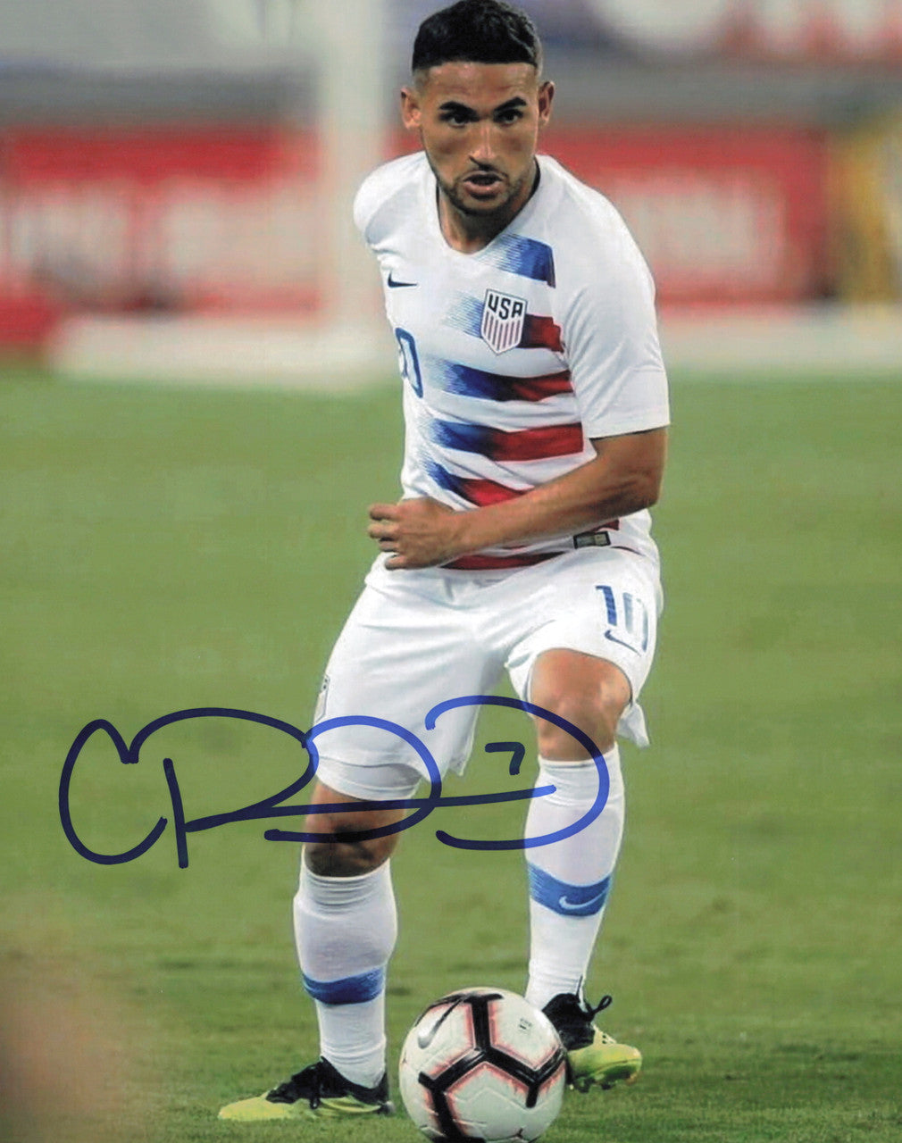 Cristian Roldan Autographed 8x10 Photo Team USA Men's National Soccer Team SKU #244410