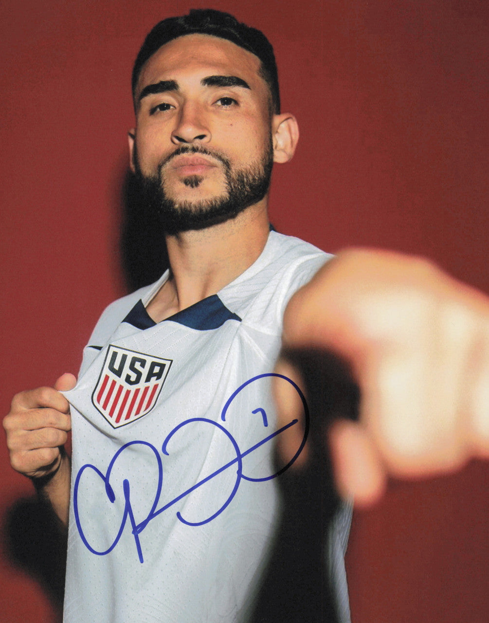 Cristian Roldan Autographed 8x10 Photo Team USA Men's National Soccer Team SKU #244414
