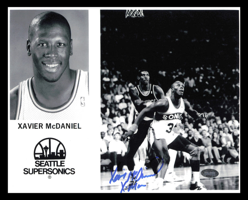 Xavier "X-Man" McDaniel Autographed 8x10 Photo Seattle Supersonics MCS Holo #87277