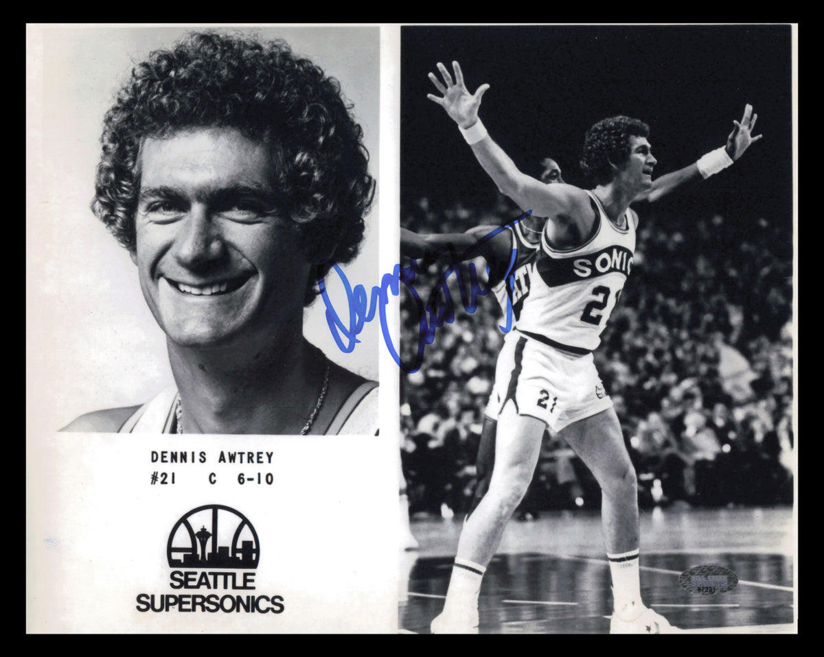 Dennis Awtrey Autographed 8x10 Photo Seattle Supersonics MCS Holo #87281