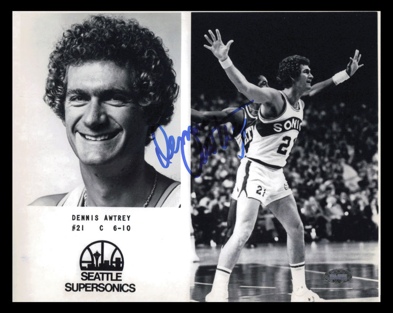 Dennis Awtrey Autographed 8x10 Photo Seattle Supersonics MCS Holo #87281