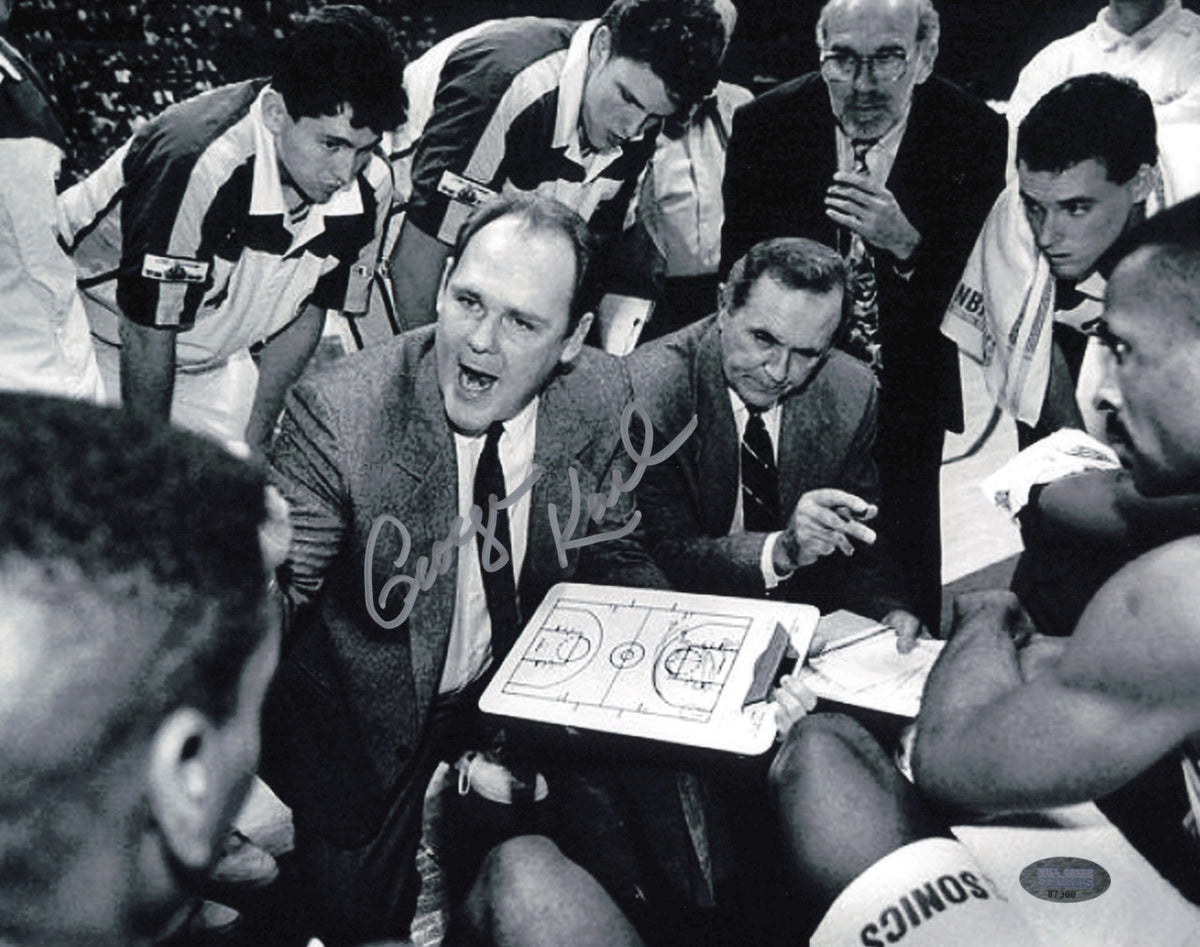 George Karl Autographed 8x10 Photo Seattle Supersonics MCS Holo #87300