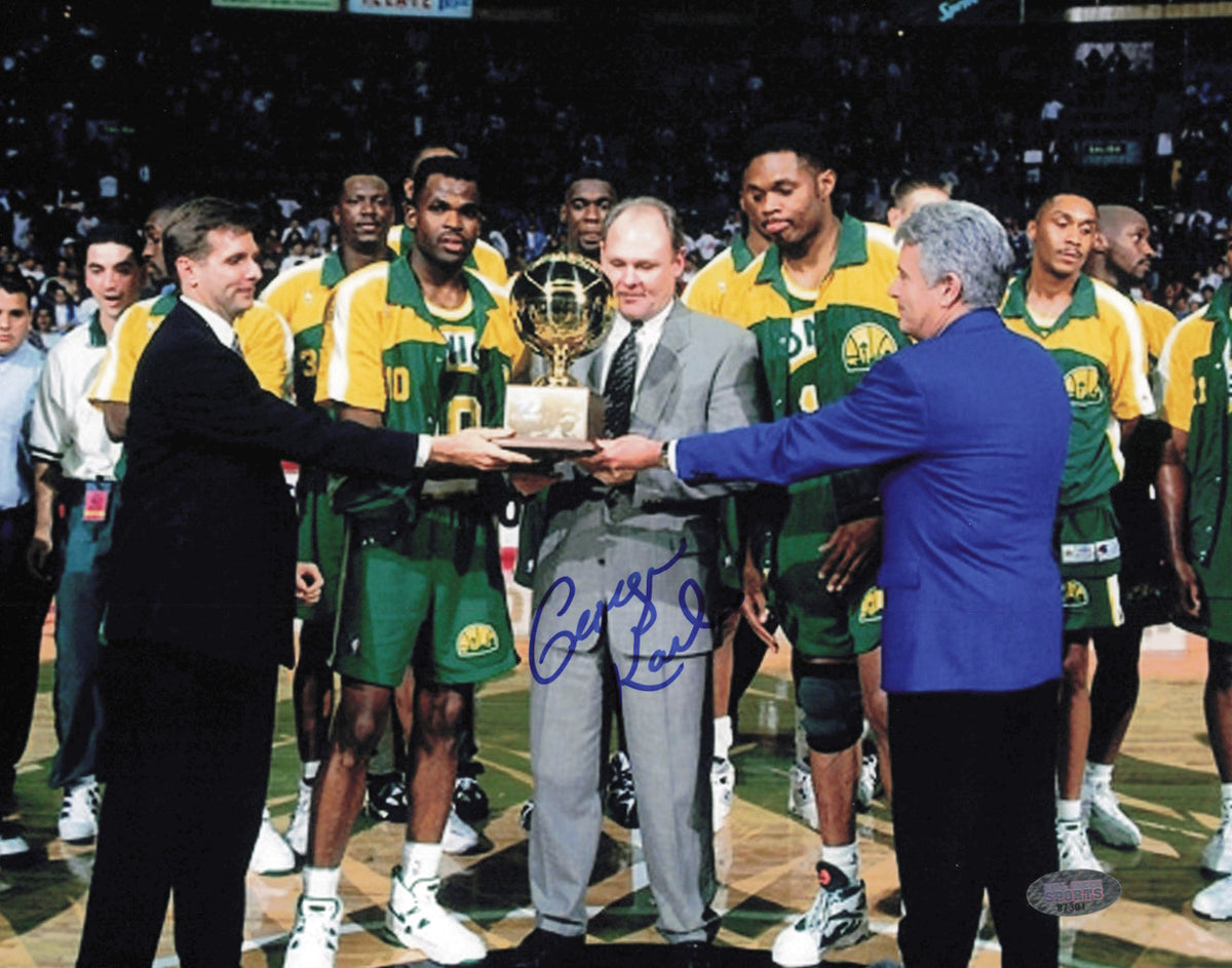 George Karl Autographed 8x10 Photo Seattle Supersonics MCS Holo #87301
