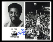 Downton Fred "Freddie" Brown Autographed 8x10 Photo Seattle Supersonics MCS Holo #87316