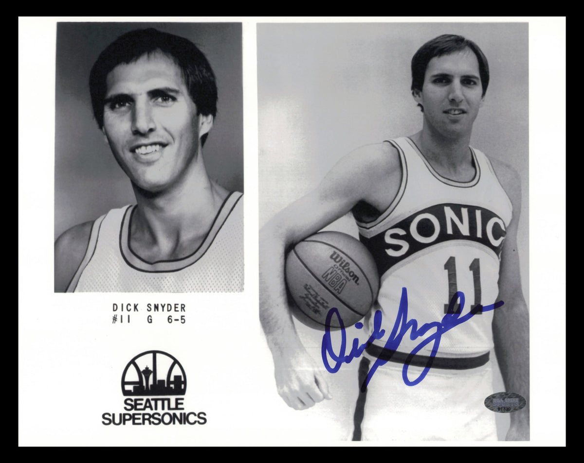Dick Snyder Autographed 8x10 Photo Seattle Supersonics MCS Holo #87330