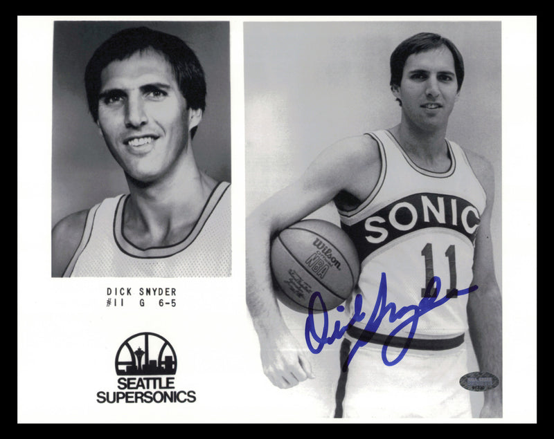 Dick Snyder Autographed 8x10 Photo Seattle Supersonics MCS Holo #87330