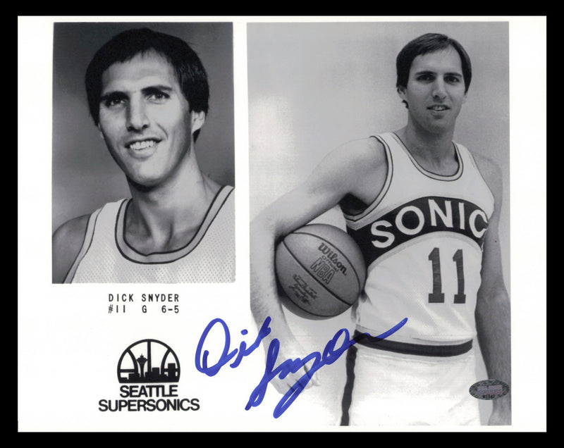 Dick Snyder Autographed 8x10 Photo Seattle Supersonics MCS Holo #87331