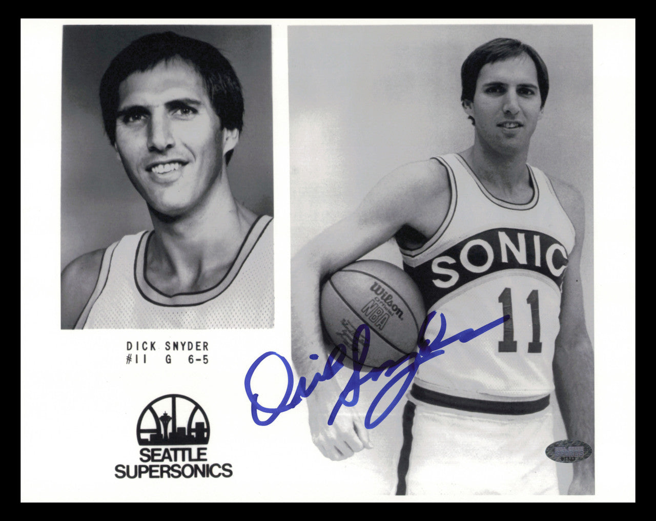 Dick Snyder Autographed 8x10 Photo Seattle Supersonics MCS Holo #87333