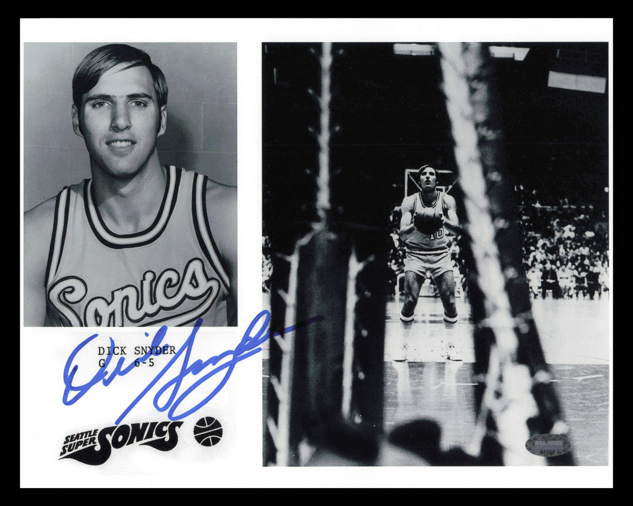 Dick Snyder Autographed 8x10 Photo Seattle Supersonics MCS Holo #87334