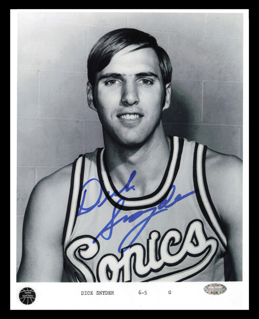 Dick Snyder Autographed 8x10 Photo Seattle Supersonics MCS Holo #87335