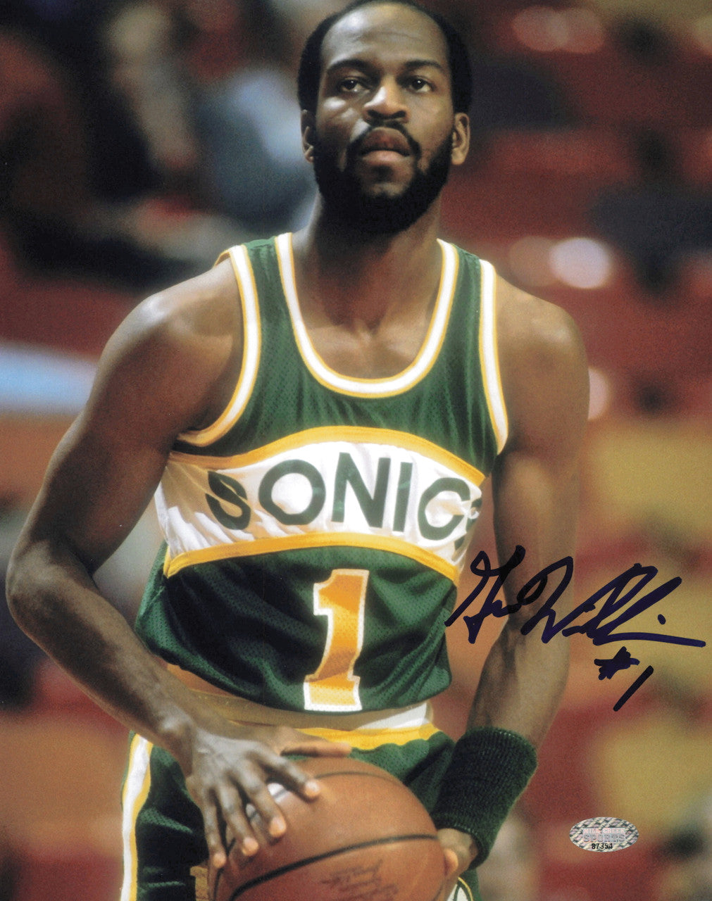 Gus Williams Autographed 8x10 Photo Seattle Supersonics MCS Holo #87354