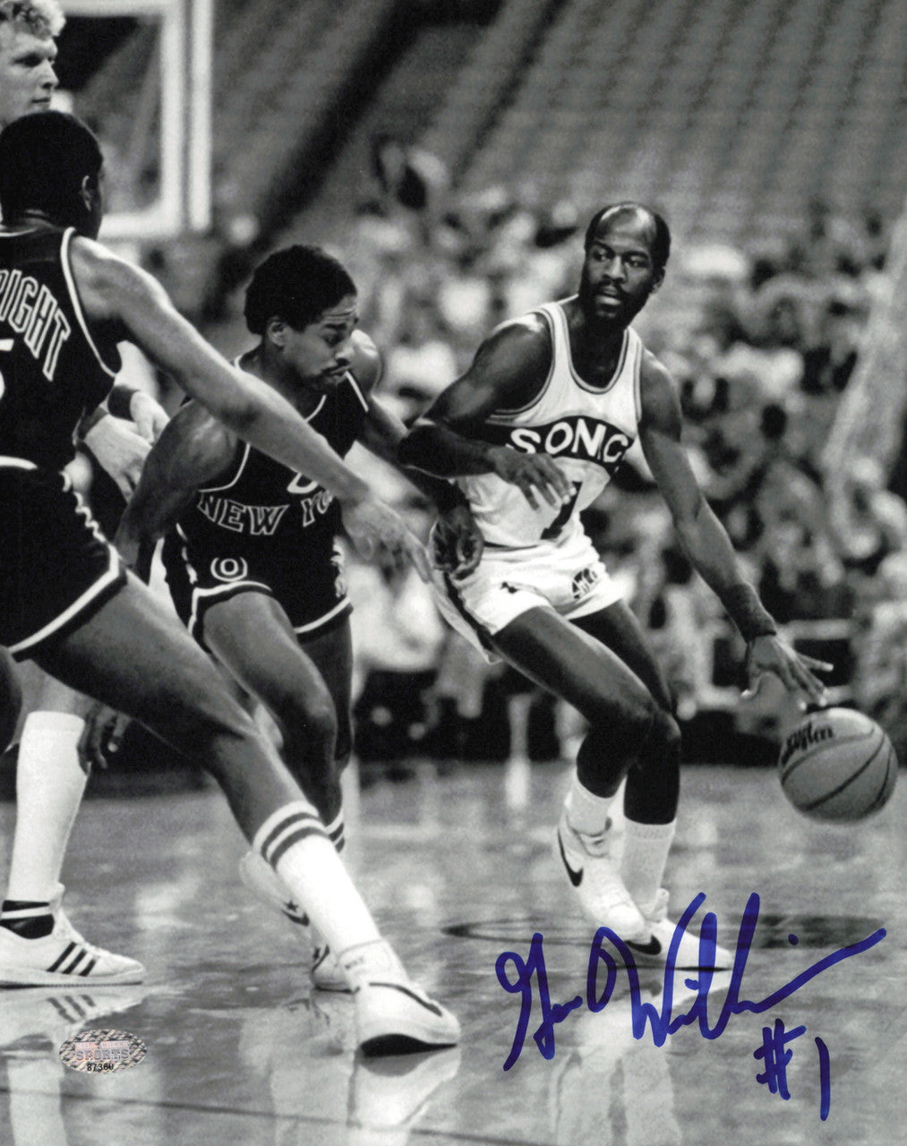 Gus Williams Autographed 8x10 Photo Seattle Supersonics MCS Holo #87360