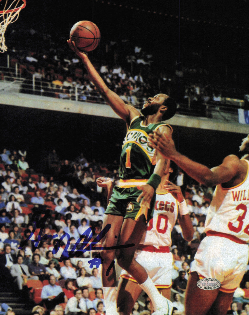 Gus Williams Autographed 8x10 Photo Seattle Supersonics MCS Holo #87365