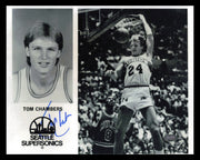Tom Chambers Autographed 8x10 Photo Seattle Supersonics MCS Holo #87416