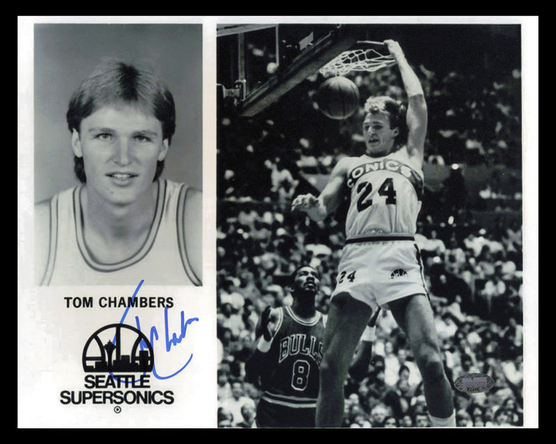 Tom Chambers Autographed 8x10 Photo Seattle Supersonics MCS Holo #87416