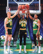Tom Chambers & Dale Ellis Autographed 8x10 Photo Seattle Supersonics MCS Holo #87418
