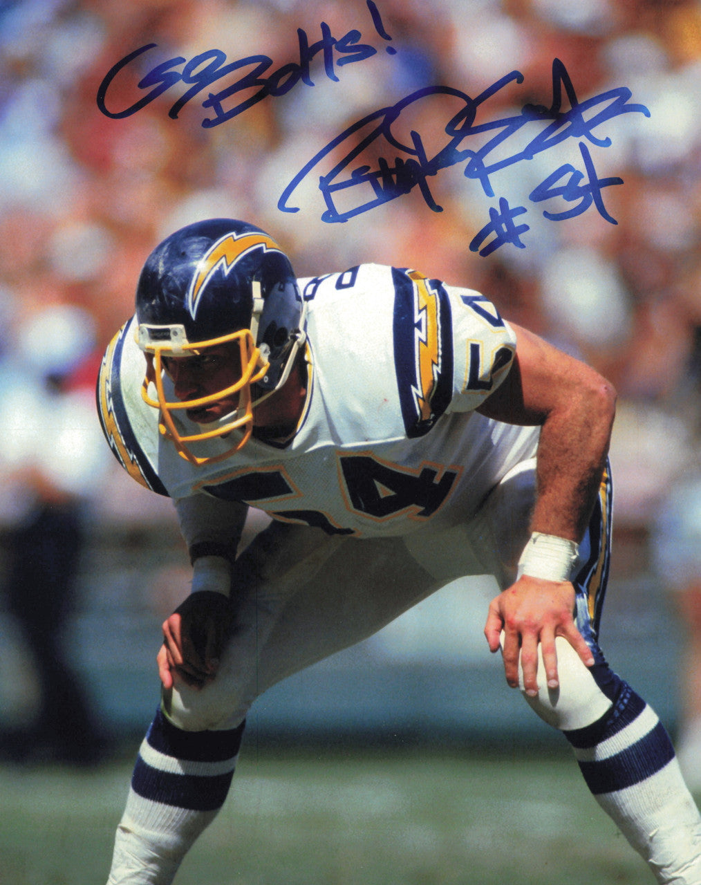 Billy Ray Smith Autographed 8x10 Photo San Diego Chargers SKU #244734