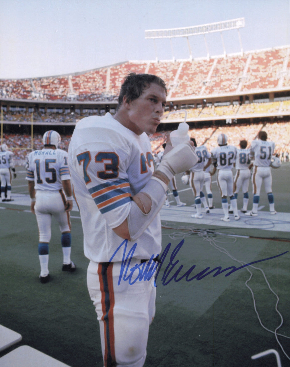 Norm Evans Autographed 8x10 Photo Miami Dolphins SKU #244739