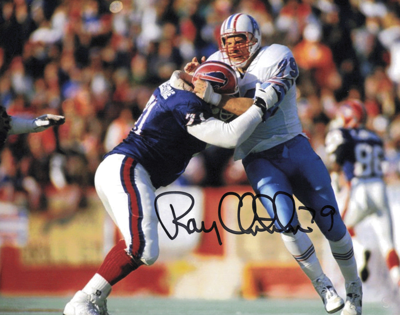 Ray Childress Autographed 8x10 Photo Houston Oilers SKU #244759