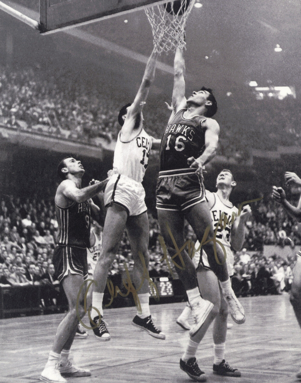 Cliff Hagan Autographed 8x10 Photo St. Louis Hawks SKU #244791