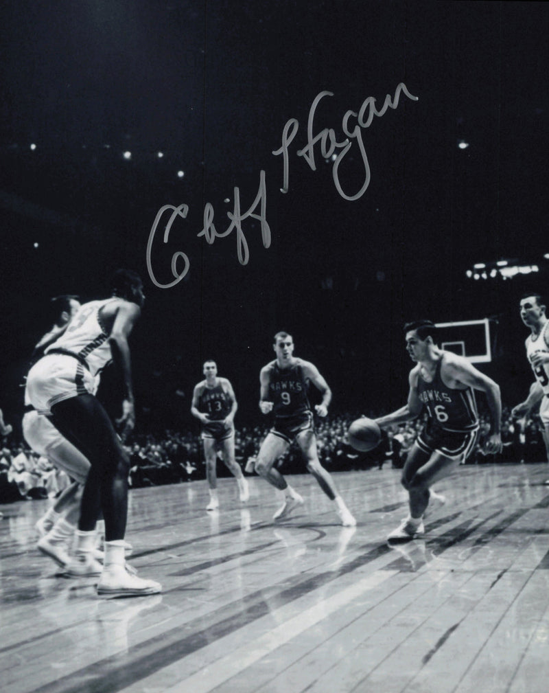 Cliff Hagan Autographed 8x10 Photo St. Louis Hawks SKU #244792