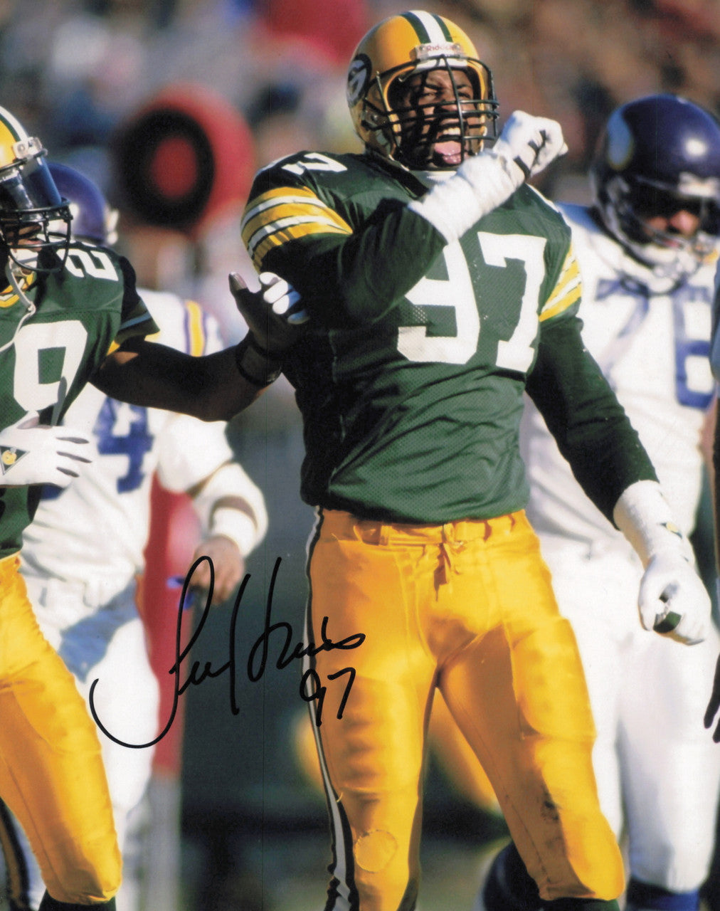 Tim Harris Autographed 8x10 Photo Green Bay Packers SKU #244808