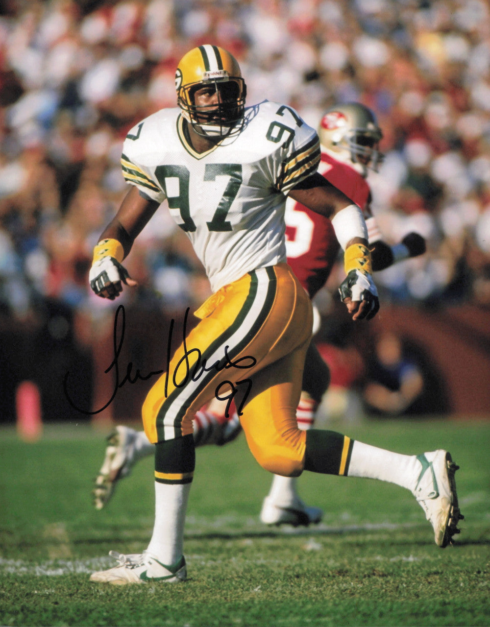Tim Harris Autographed 8x10 Photo Green Bay Packers SKU #244810