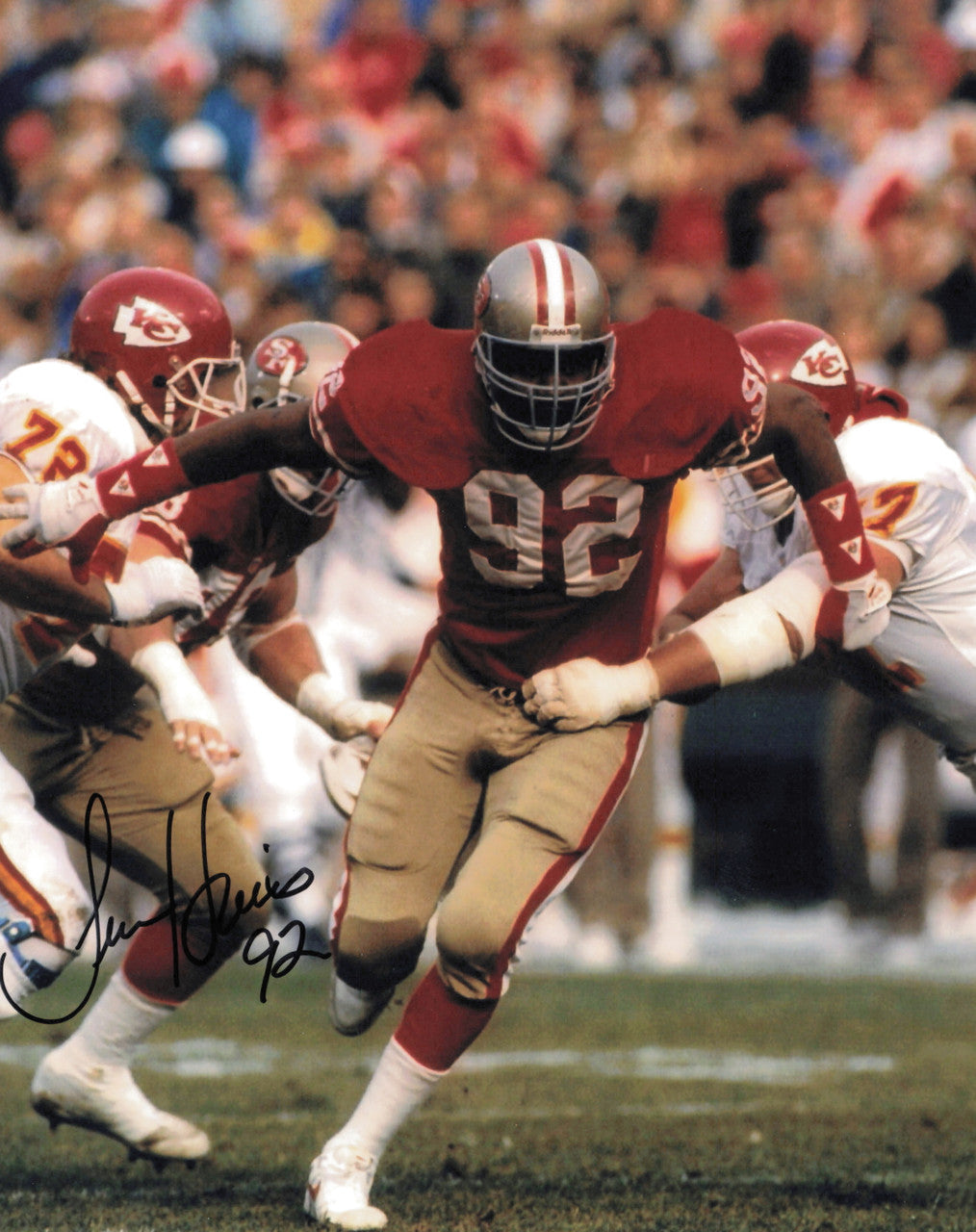 Tim Harris Autographed 8x10 Photo San Francisco 49ers SKU #244811