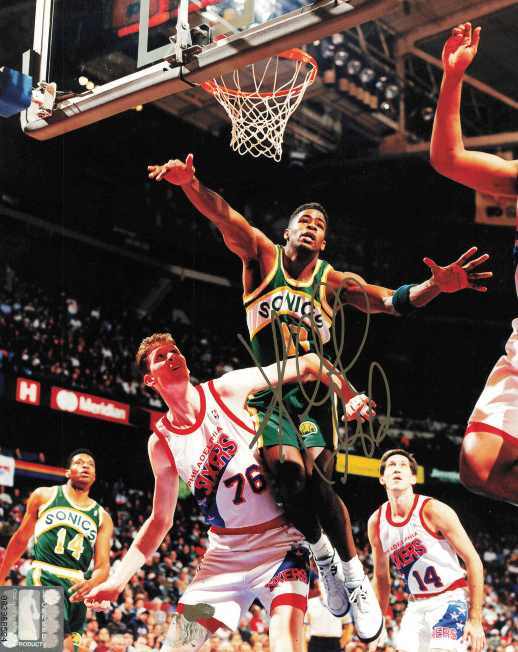 Kendall Gill Autographed 8x10 Photo Seattle Supersonics SKU #244842