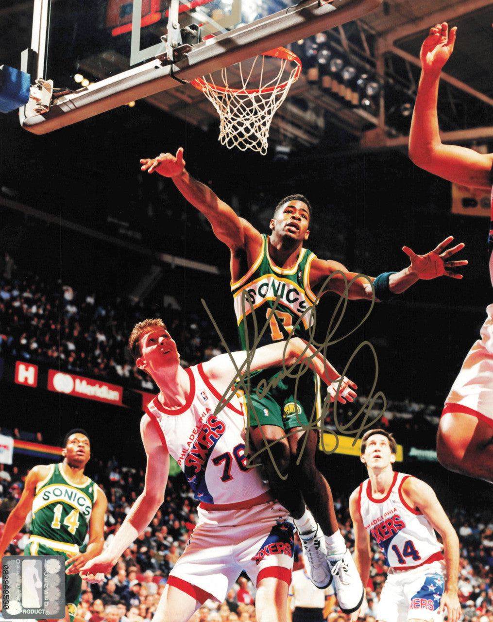 Kendall Gill Autographed 8x10 Photo Seattle Supersonics SKU #244843