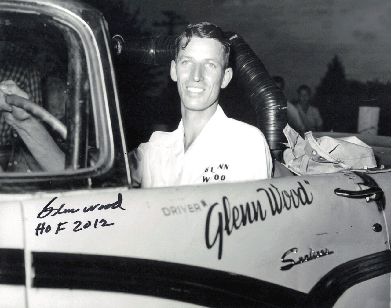 Glen Wood Autographed 8x10 Photo Nascar "HOF 2012" SKU #244847