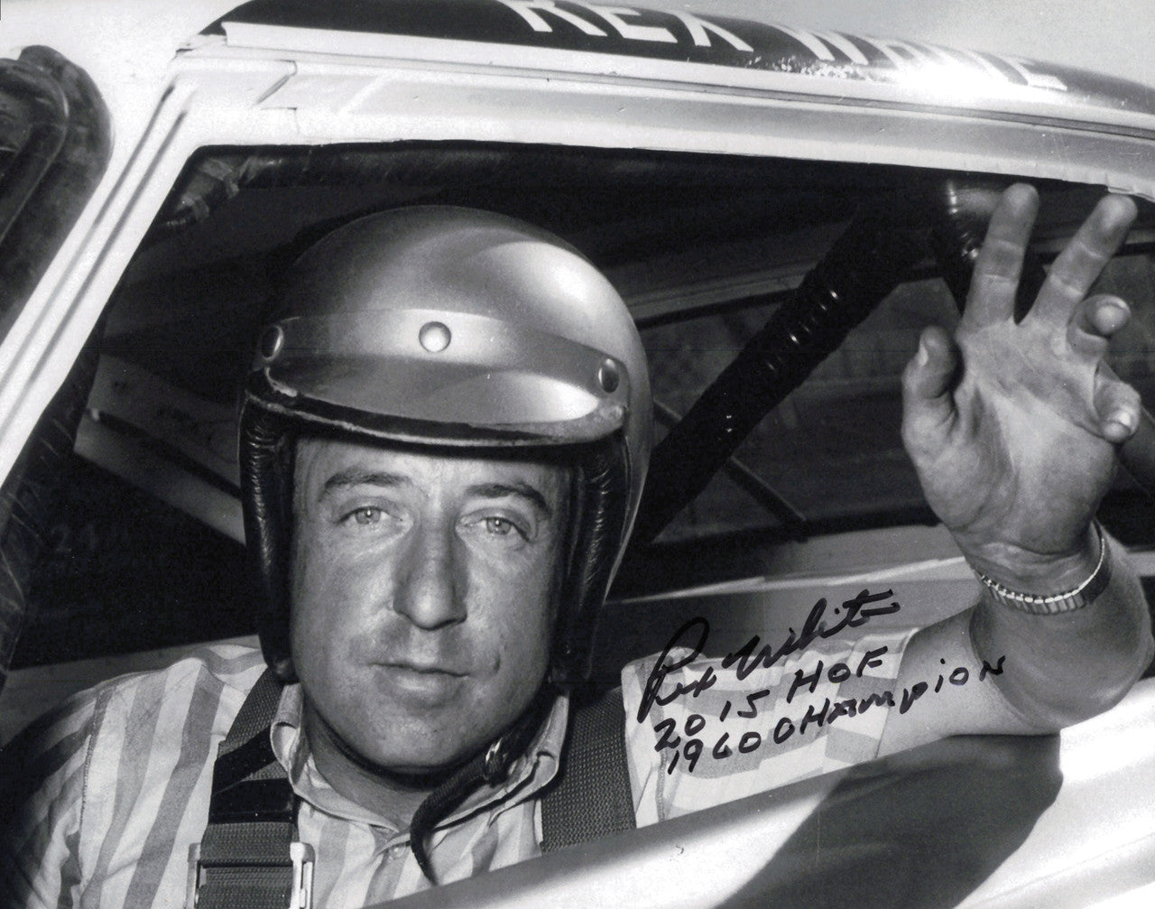 Rex White Autographed 8x10 Photo Nascar SKU #244886