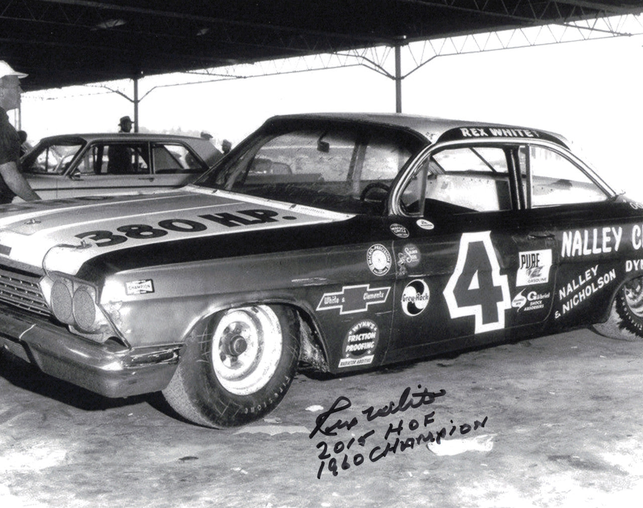 Rex White Autographed 8x10 Photo Nascar SKU #244888