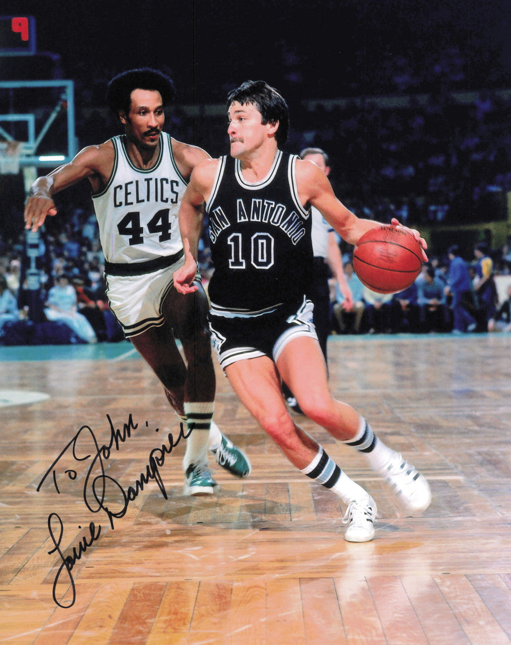 Louie Dampier Autographed 8x10 Photo San Antonio Spurs "To John" (4 Count Lot) SKU #244891
