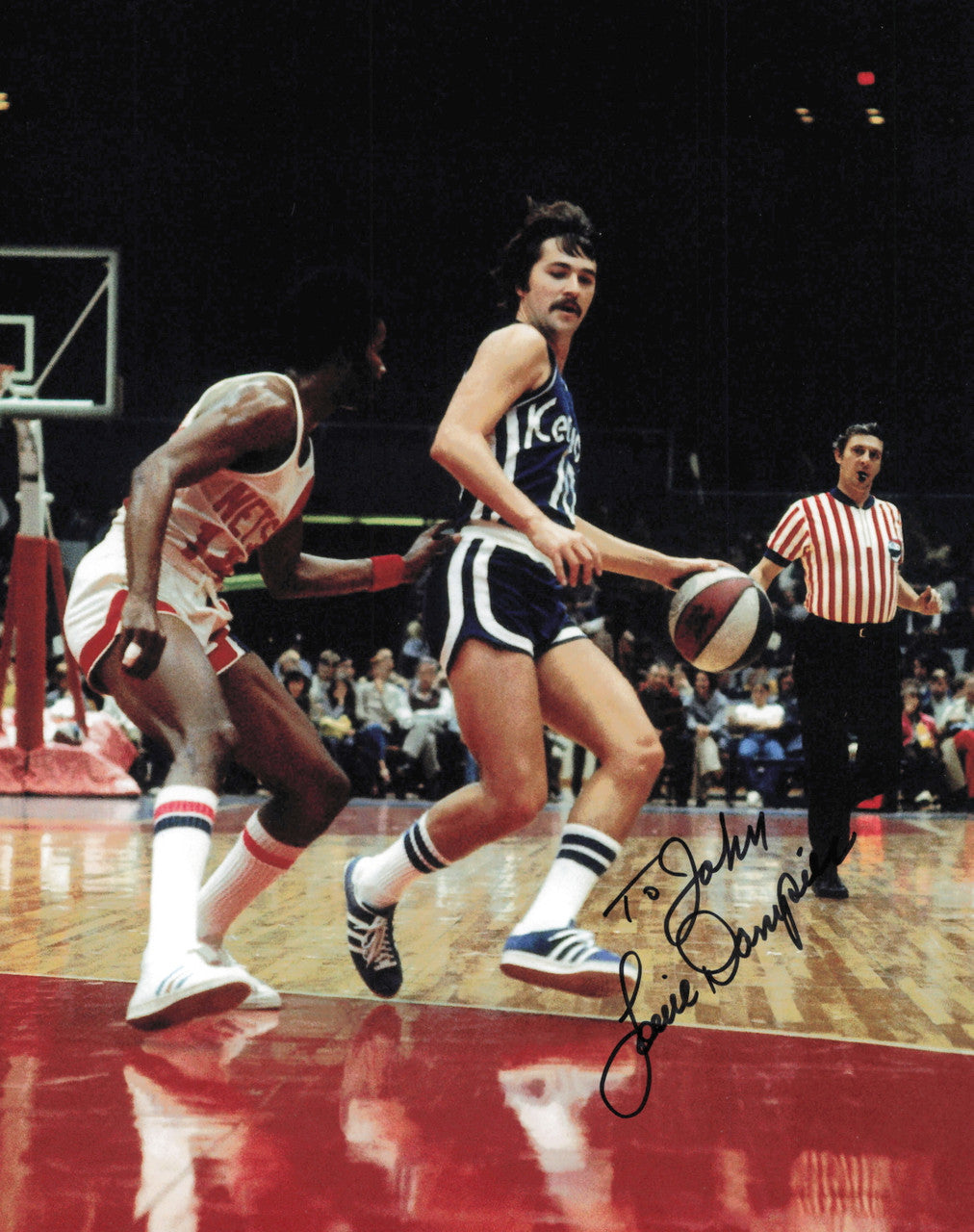 Louie Dampier Autographed 8x10 Photo San Antonio Spurs "To John" (4 Count Lot) SKU #244891