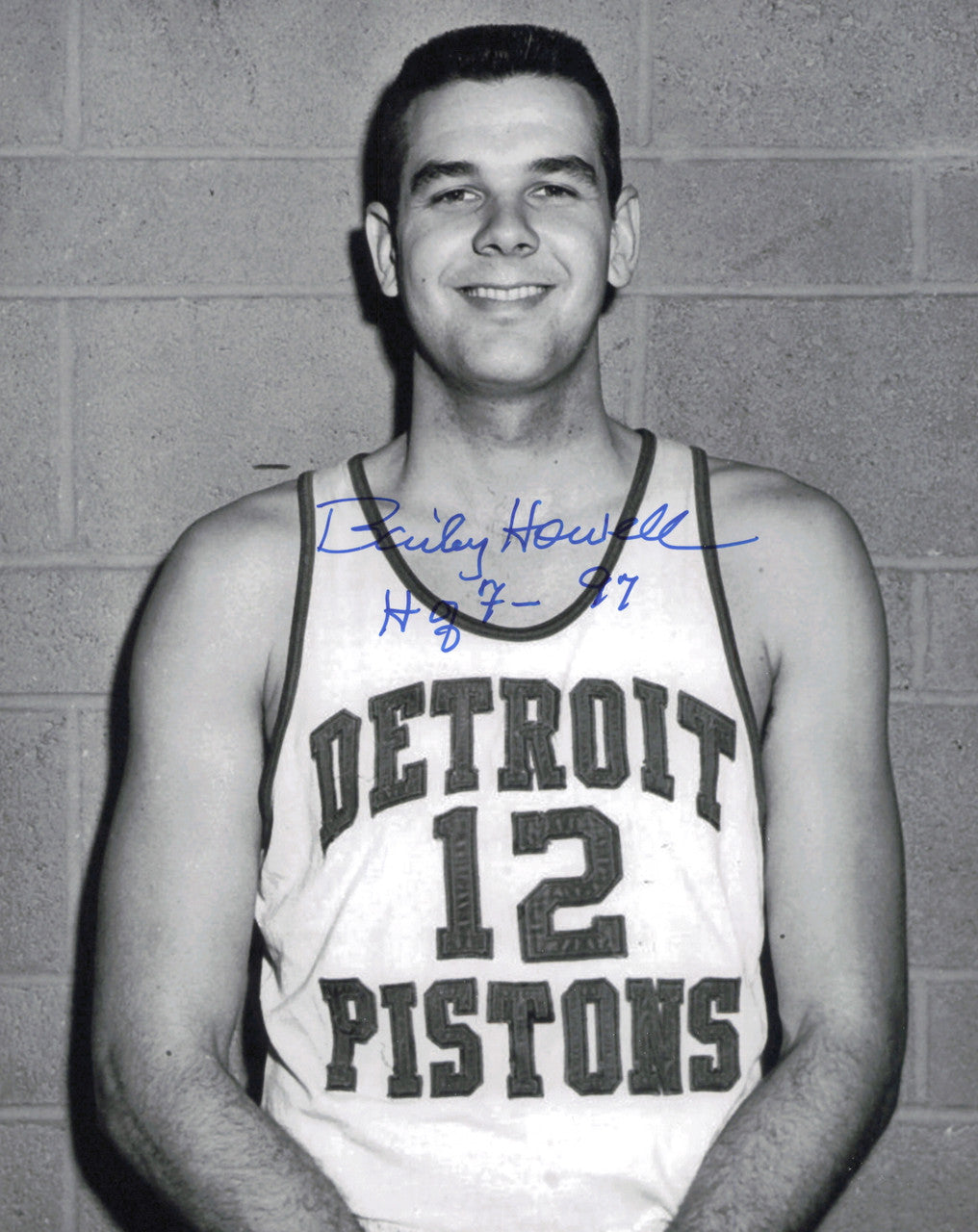 Bailey Howell Autographed 8x10 Photo Detroit Pistons SKU #244916