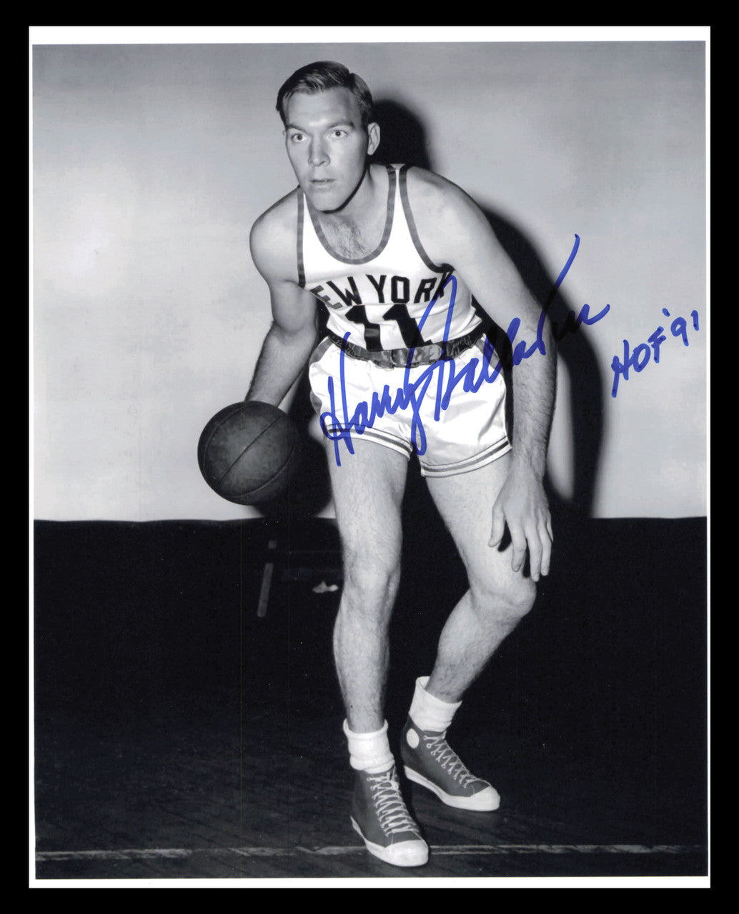 Harry Gallatin Autographed 8x10 Photo New York Knicks SKU #244931